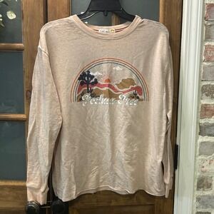 C&C California Joshua Tree‎ Graphic Tee Women S Peach Long Sleeve